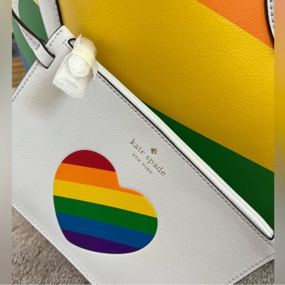 Kate Spade SS22 rainbow ๐ Tote with change purse - Picture 3 of 10